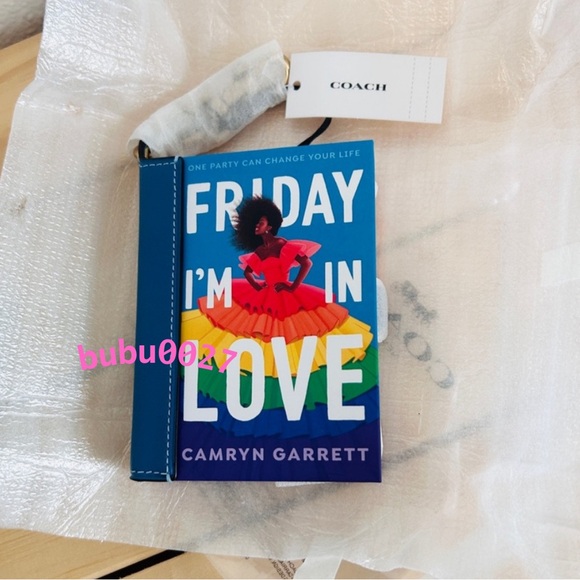 Coach Accessories - NWT🧡Coach Friday I'm In Love By Camryn Garrett Book Bag Charm CFK53 Key Chain